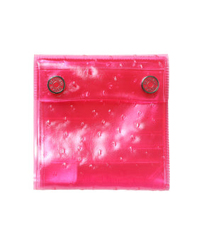 nothing to hide vinyl ostrich card wallet