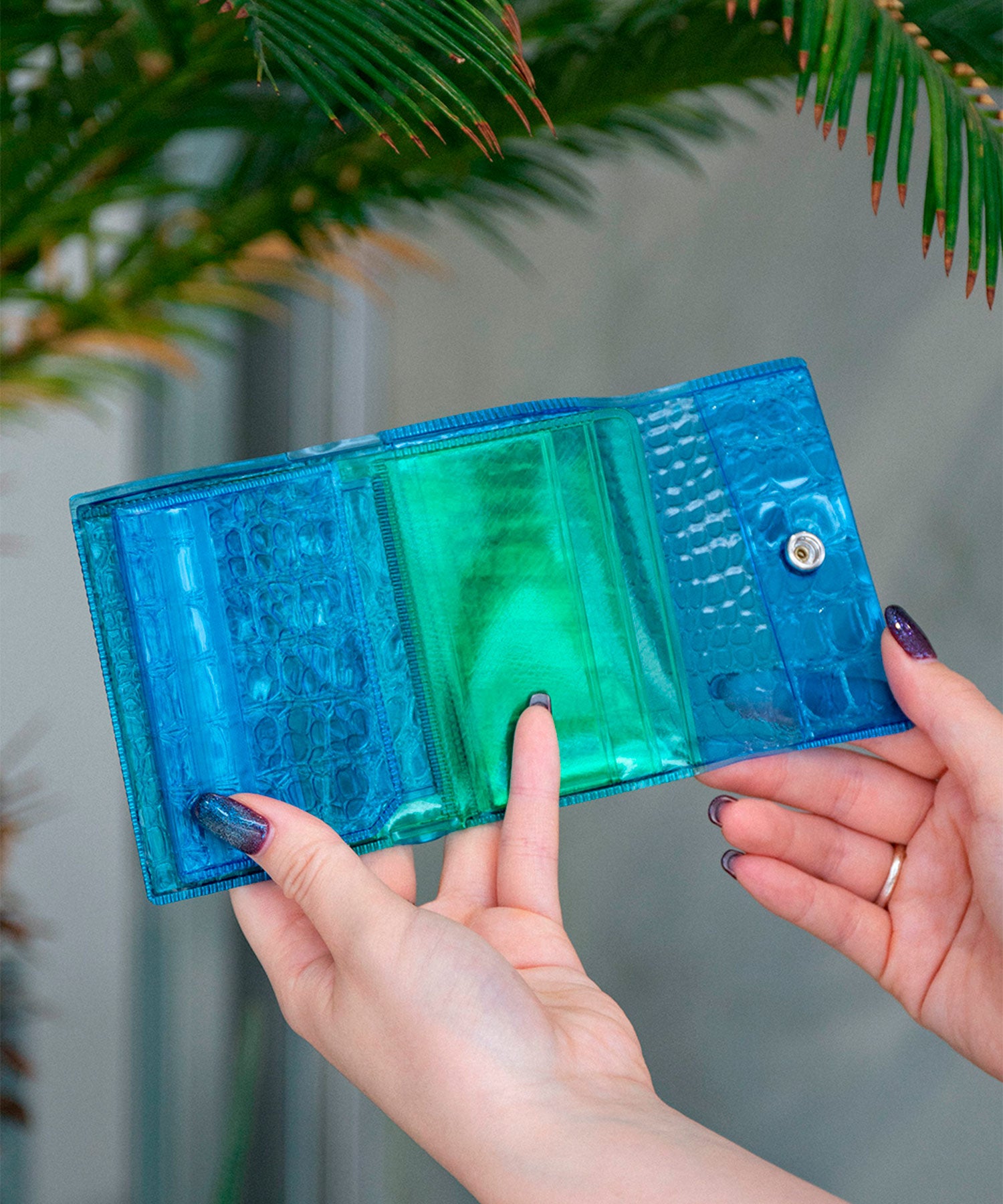 nothing to hide vinyl mini wallet