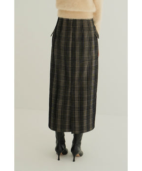 H/W TUCK MAXI SKIRT