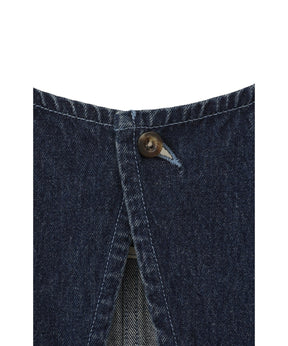 BACK OPEN DENIM ALL IN ONE