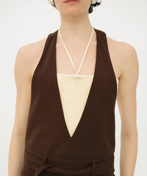 HEATHER COTTON KNIT TUBETOP