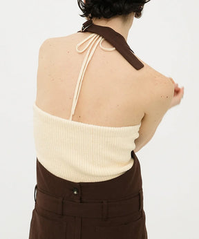 HEATHER COTTON KNIT TUBETOP