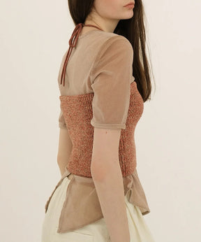 HEATHER COTTON KNIT TUBETOP