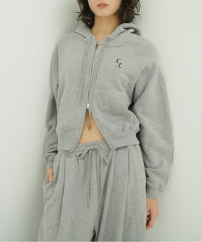 LOGO COMPACT ZIP UP HOODIE