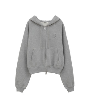 LOGO COMPACT ZIP UP HOODIE