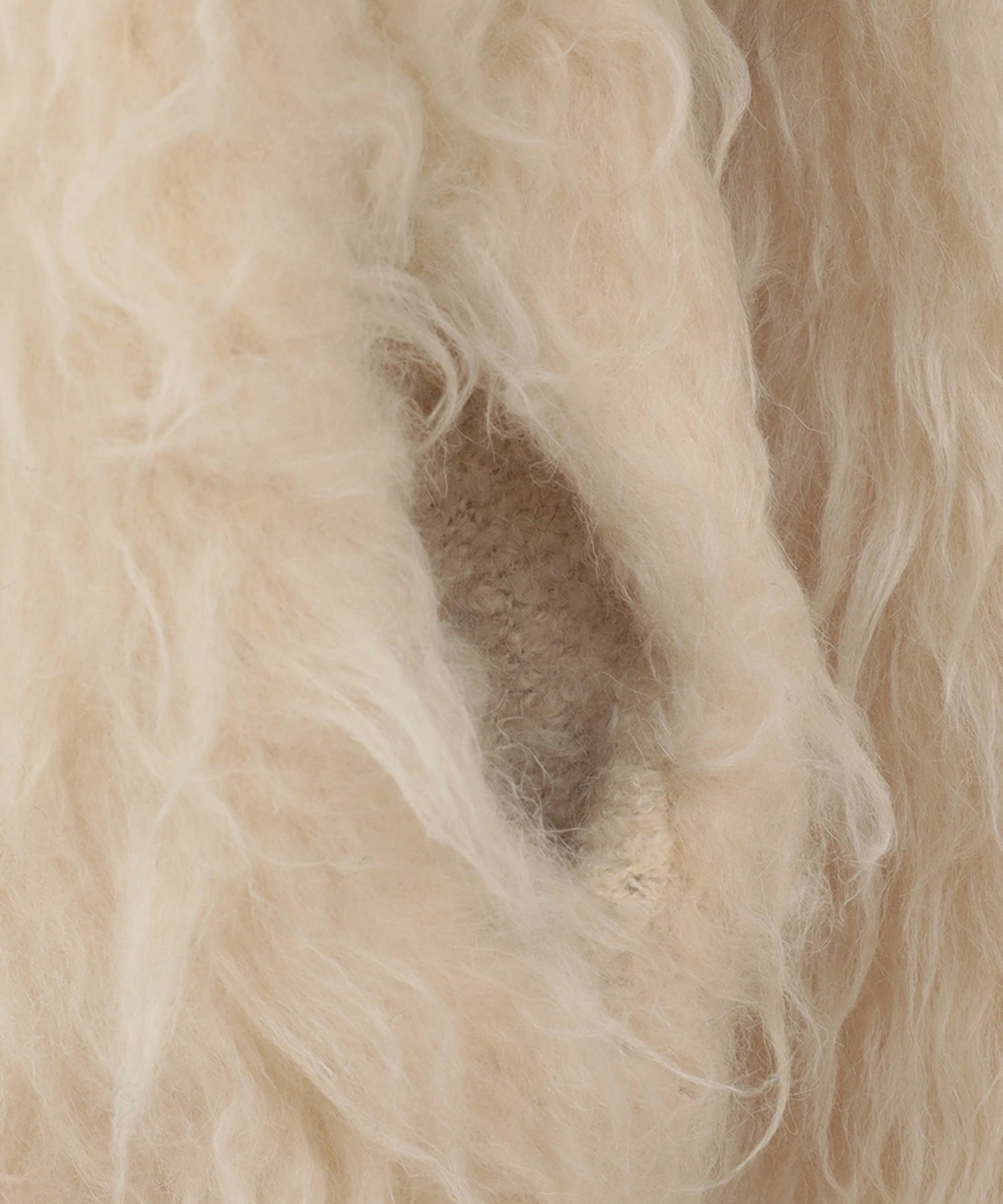 BI COLOR SHAGGY KNIT CARDIGAN