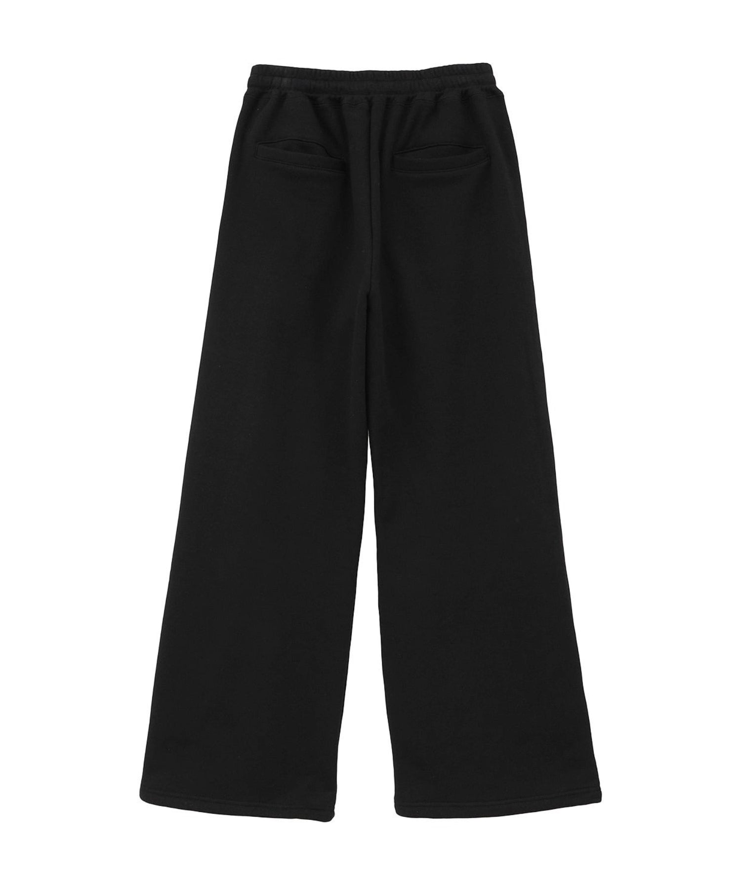 LOGO SWEAT TUCK WIDE PANTS