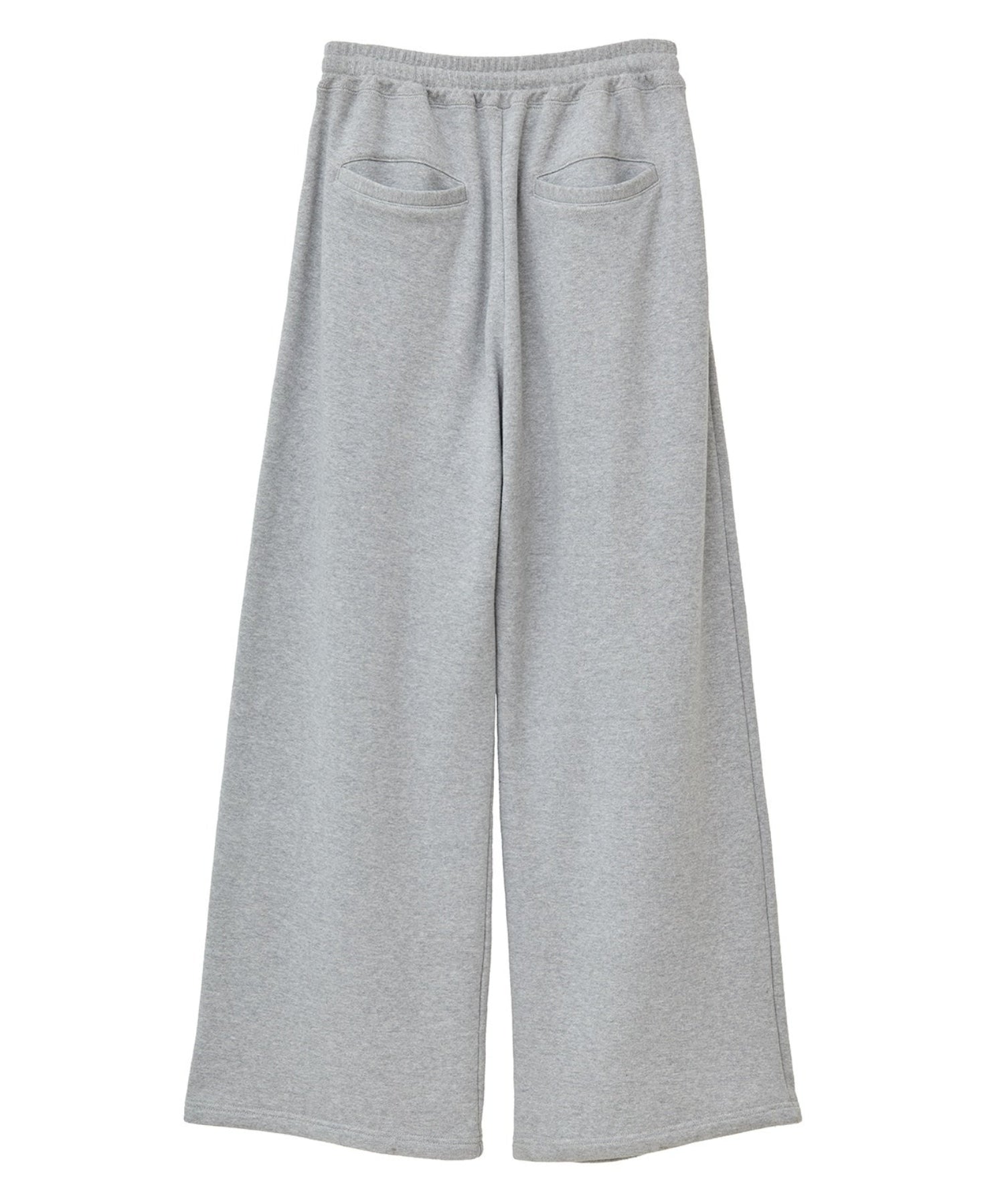 LOGO SWEAT TUCK WIDE PANTS
