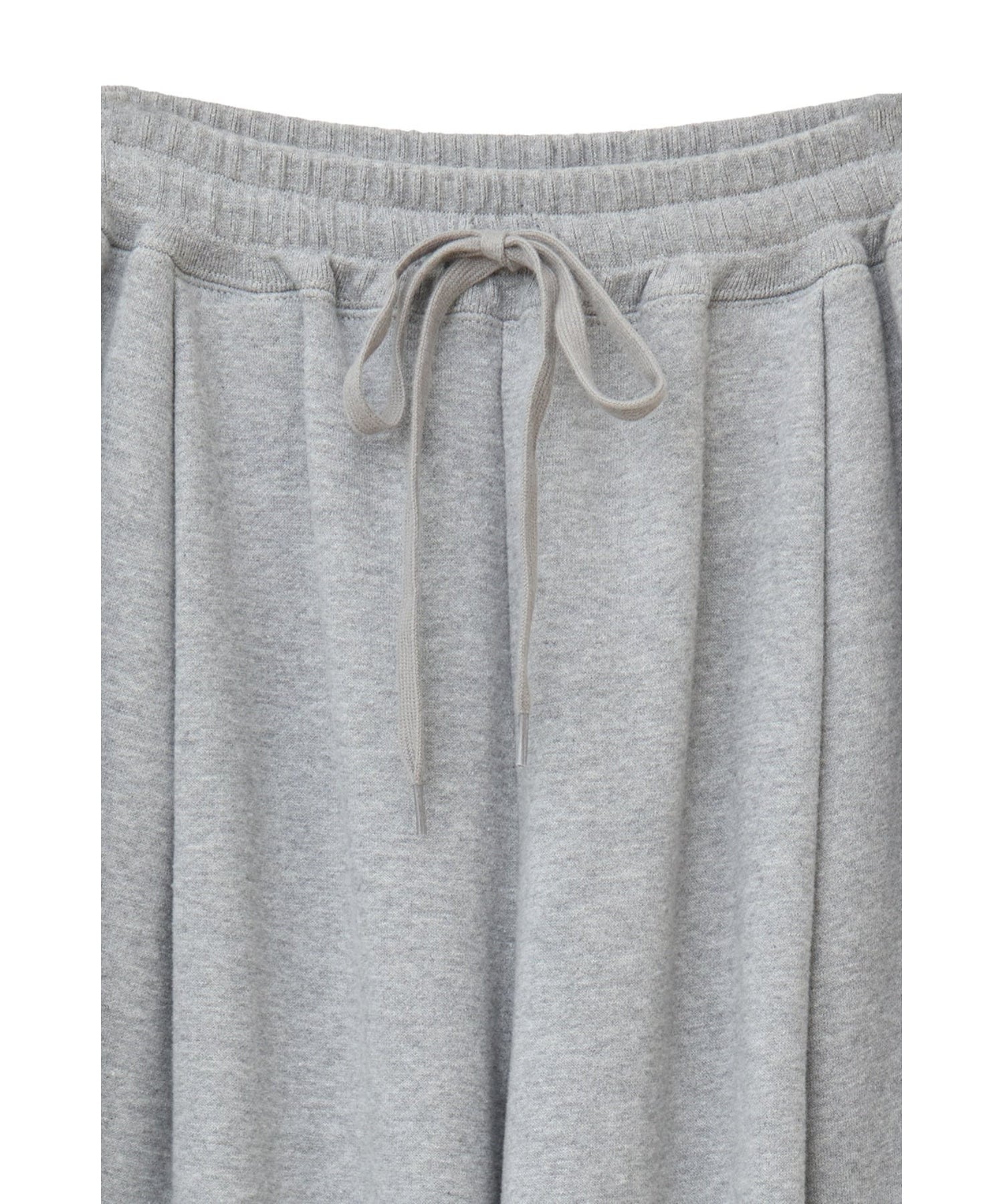 LOGO SWEAT TUCK WIDE PANTS