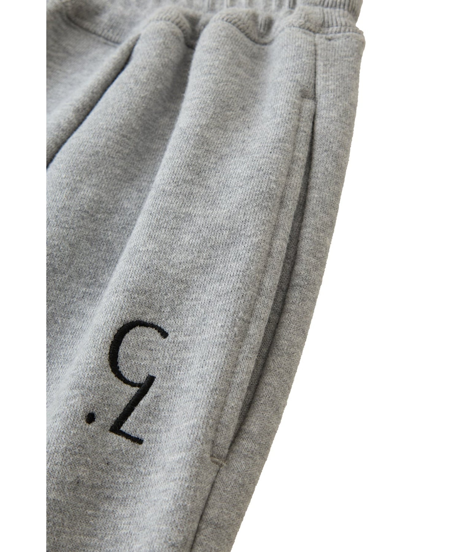 LOGO SWEAT TUCK WIDE PANTS