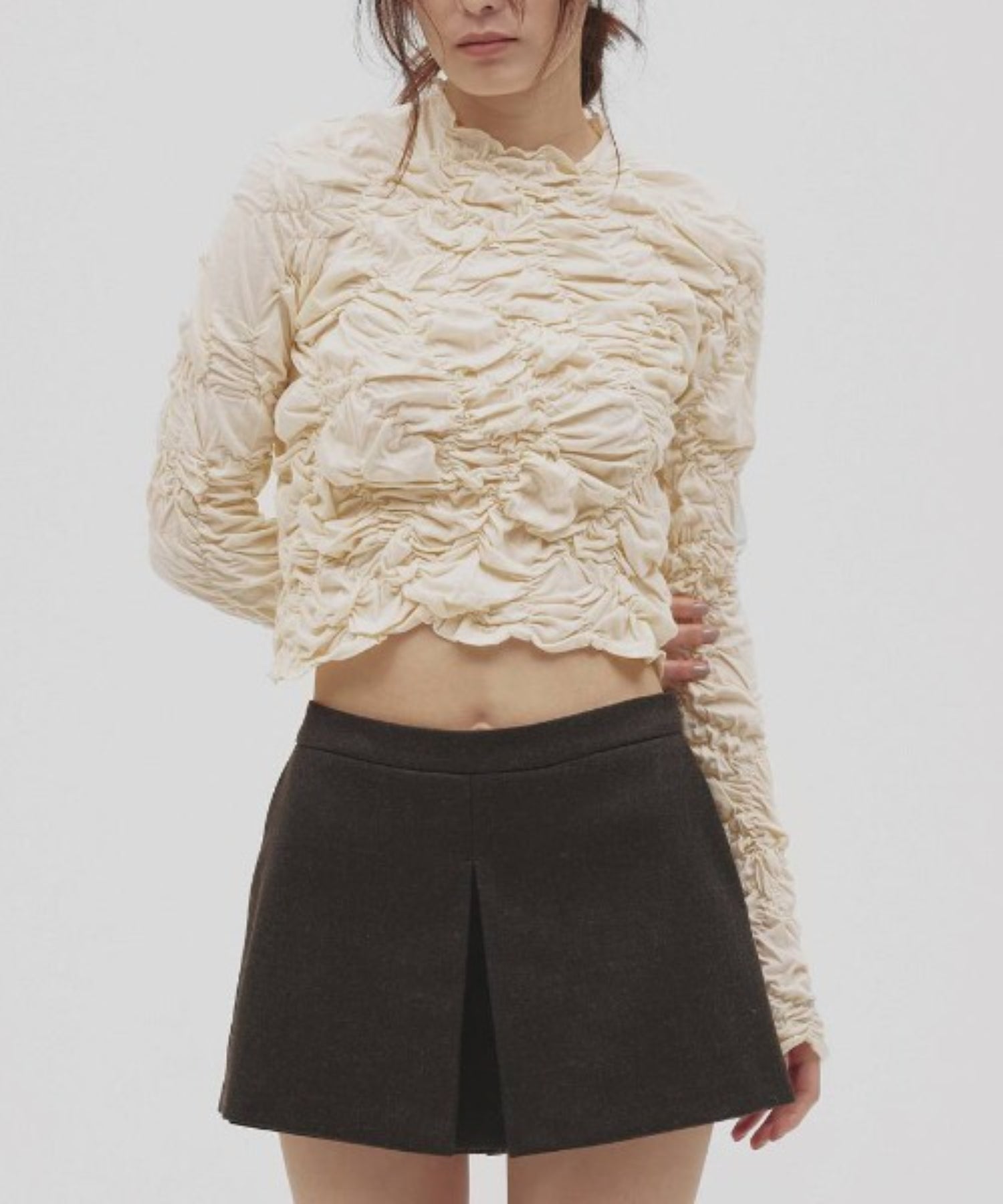 Shirring Long T-shirts