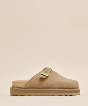STRAP MULE BEIGE SUEDE