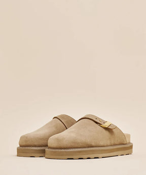 STRAP MULE BEIGE SUEDE