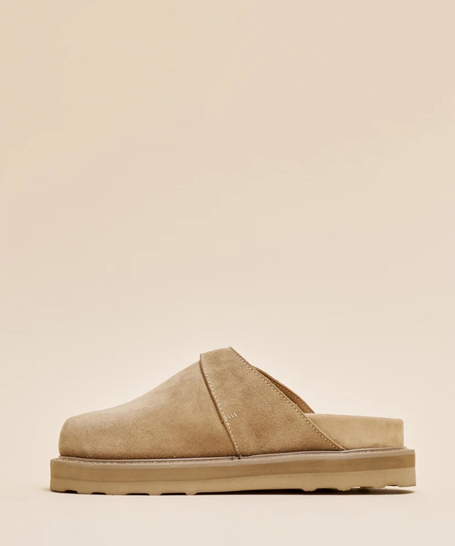 STRAP MULE BEIGE SUEDE