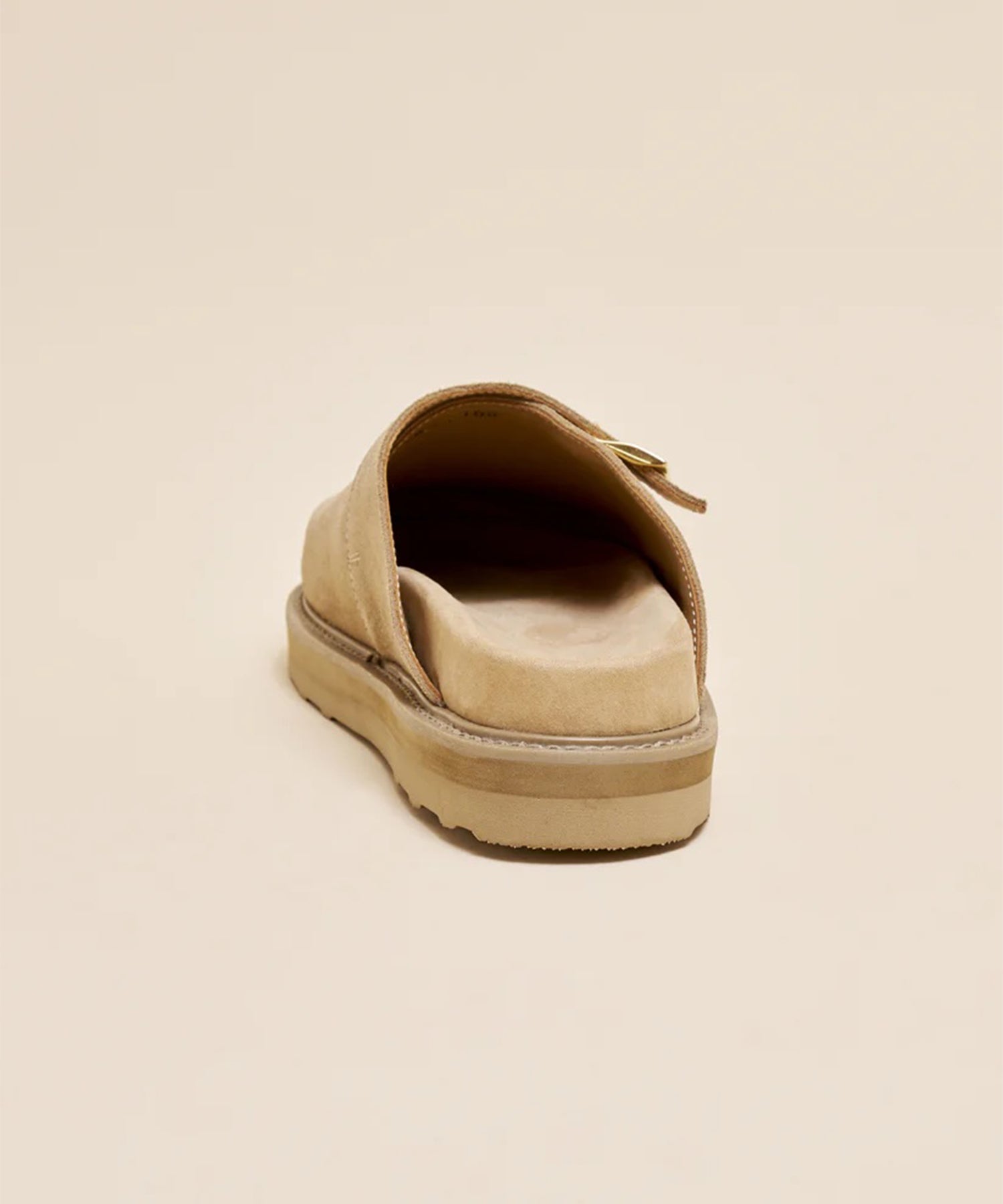 STRAP MULE BEIGE SUEDE