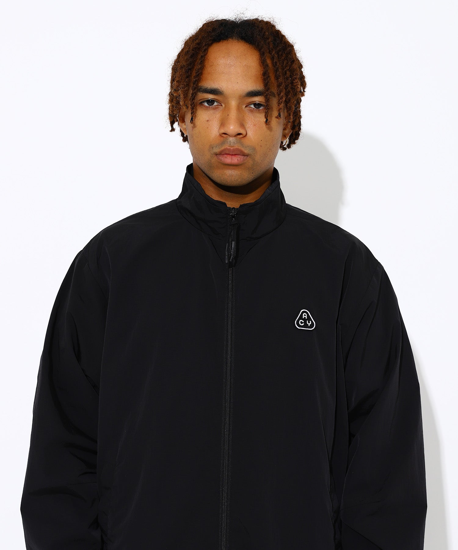 Acy×-ate NYLON CHAMBRAY TRACK JACKET