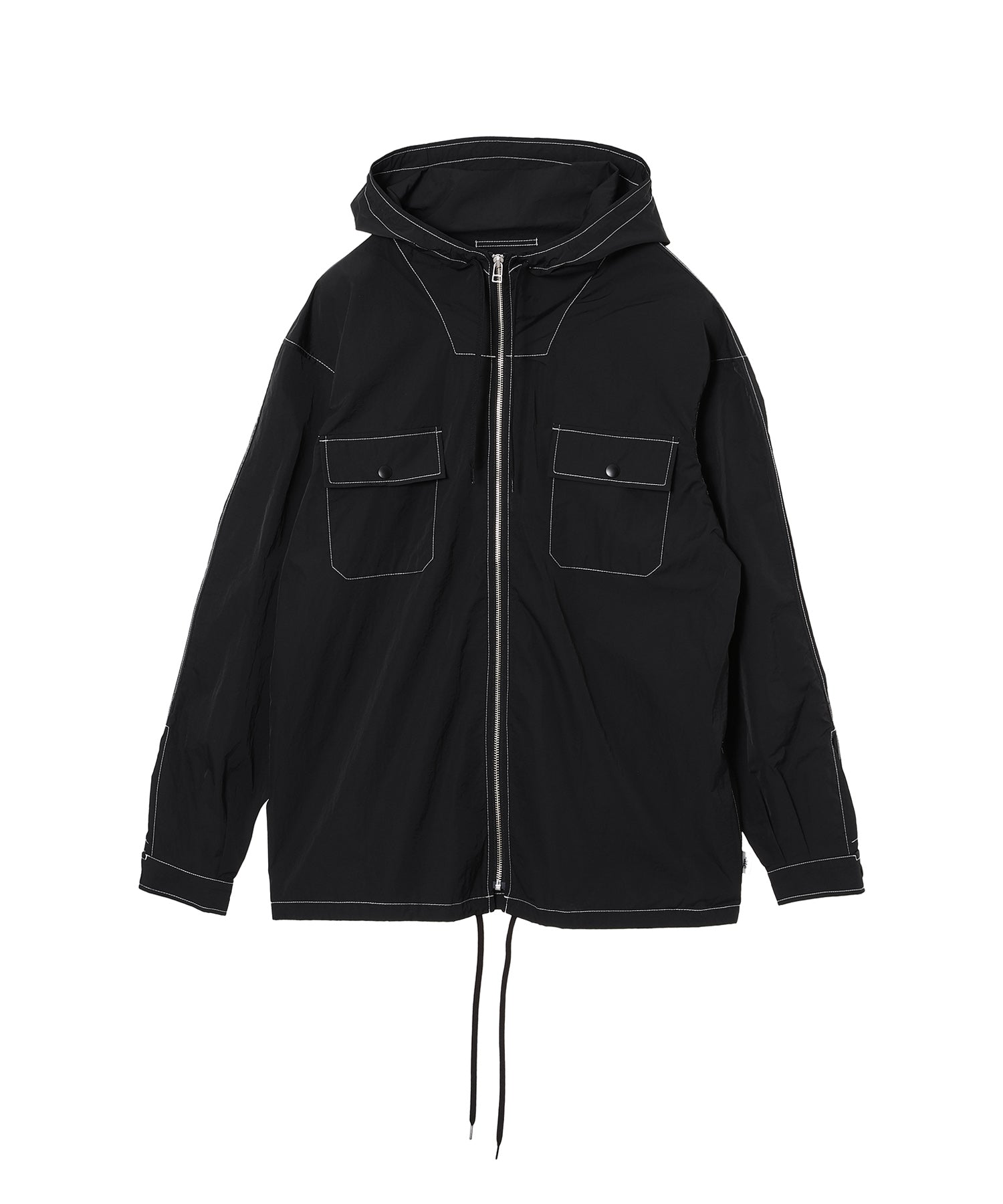 Nylon Chambray Hooded Zip Jacket - -ate (エイト) - outer (アウター 