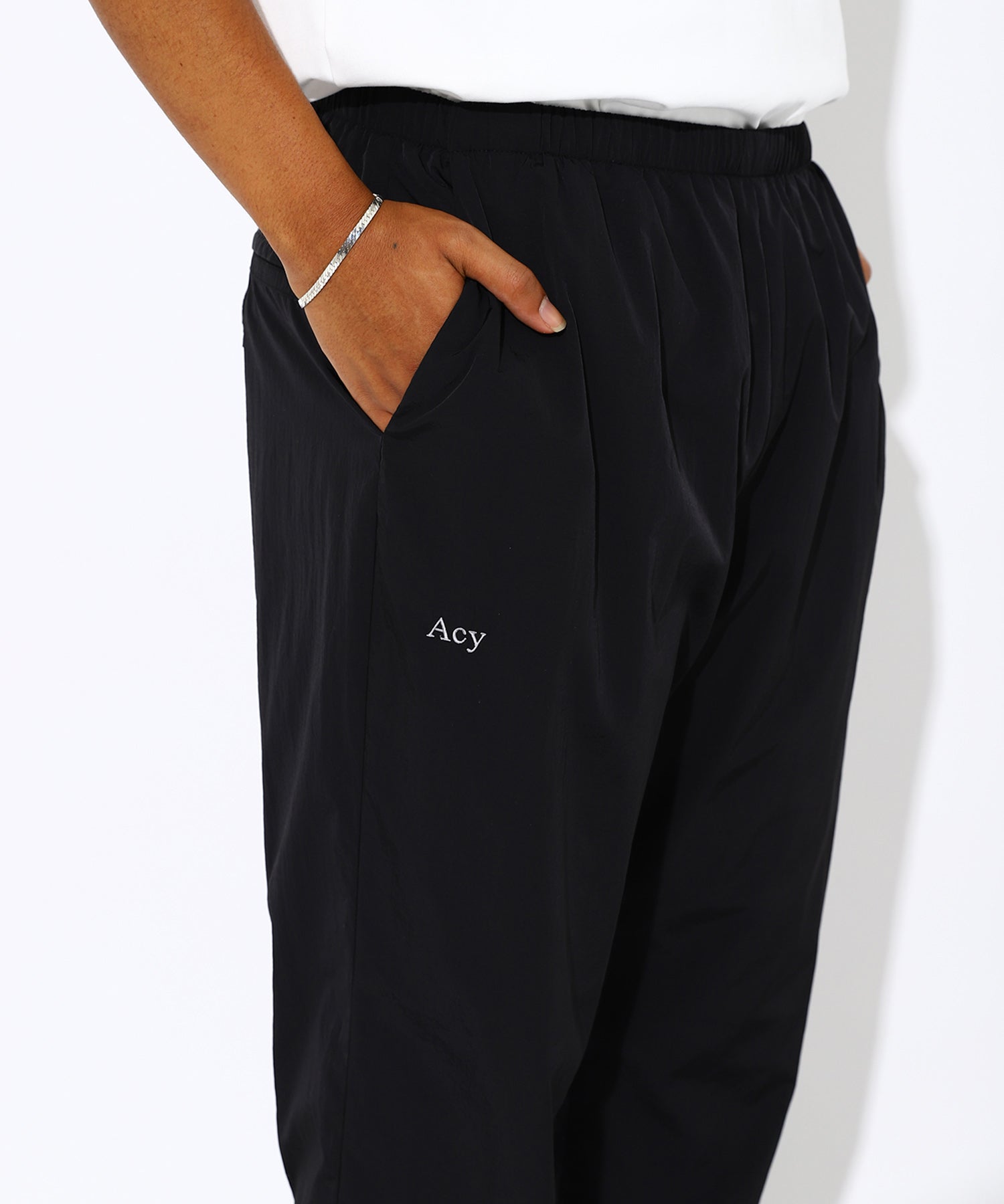 Acy×-ate NYLON CHAMBRAY TRACK PANTS