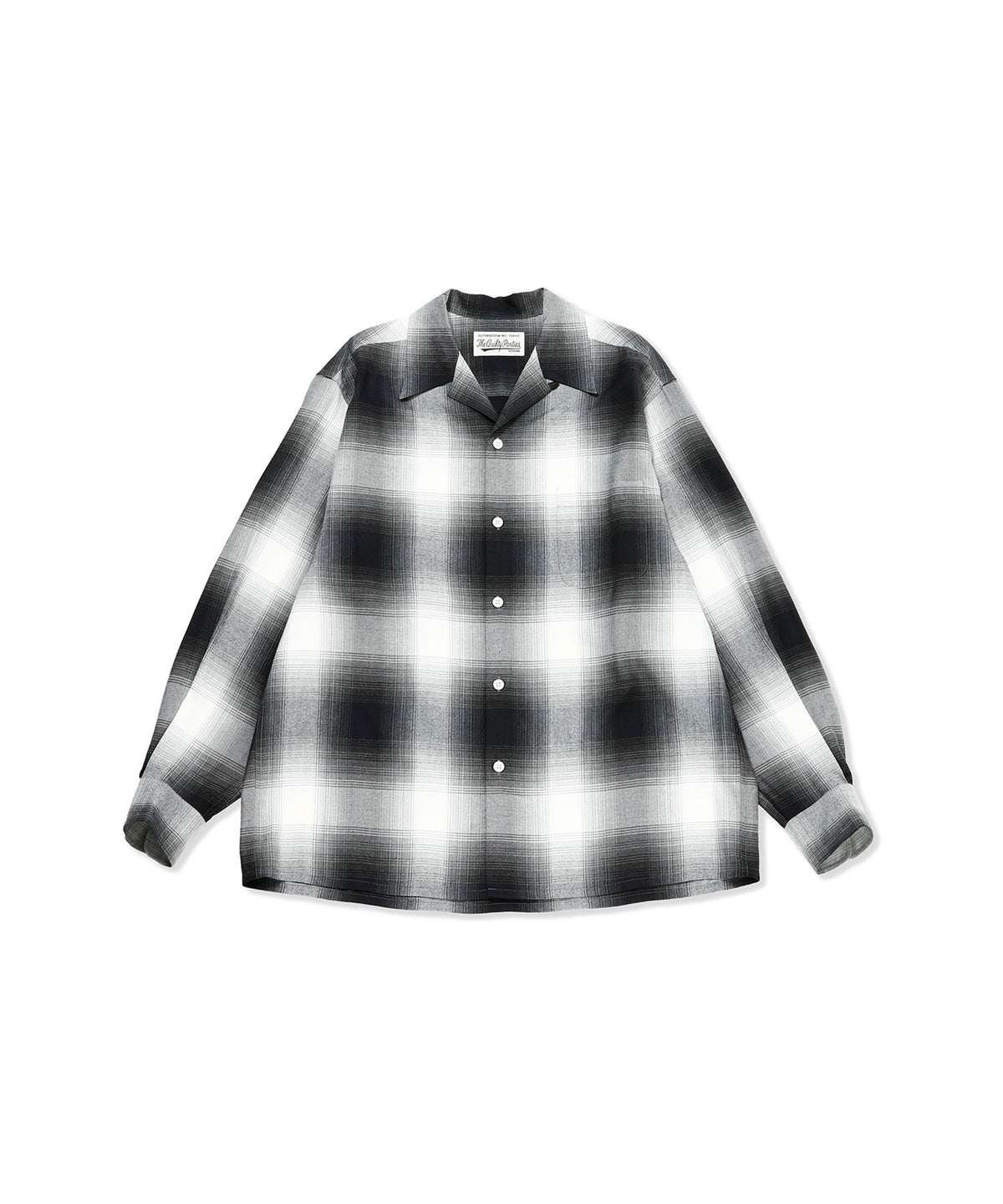 Ombre Check Open Collar Shirt L/S
