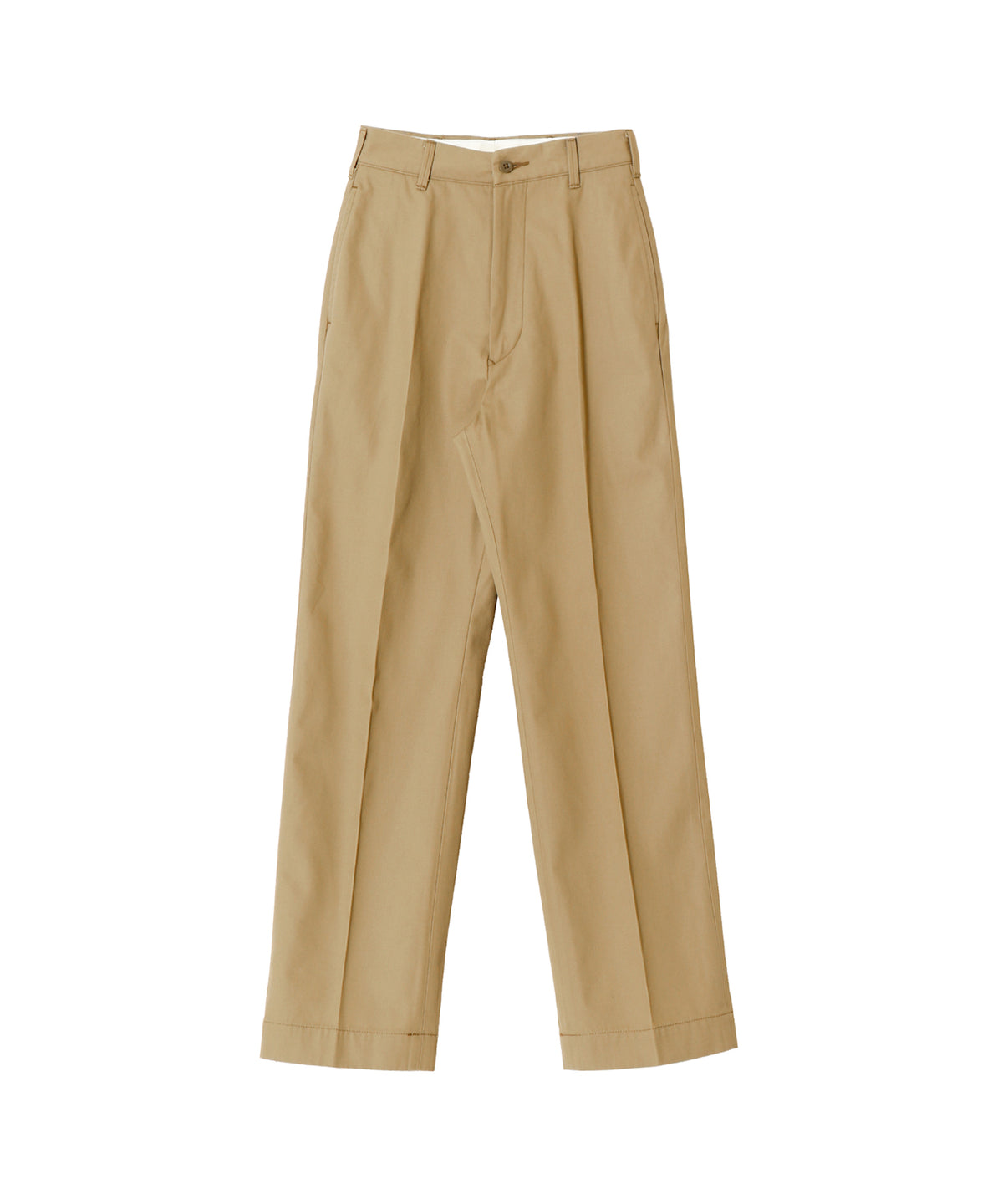 WASHED HIGH WAIST CHINO PANTS