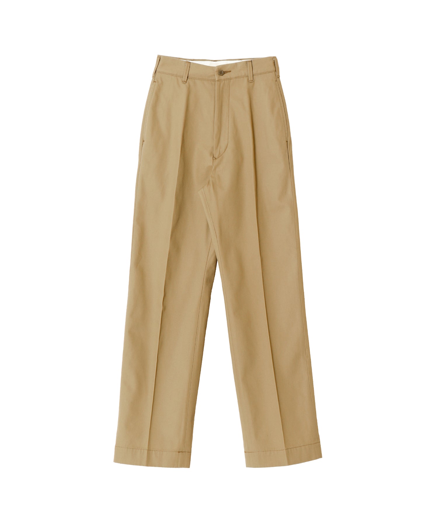 WASHED HIGH WAIST CHINO PANTS
