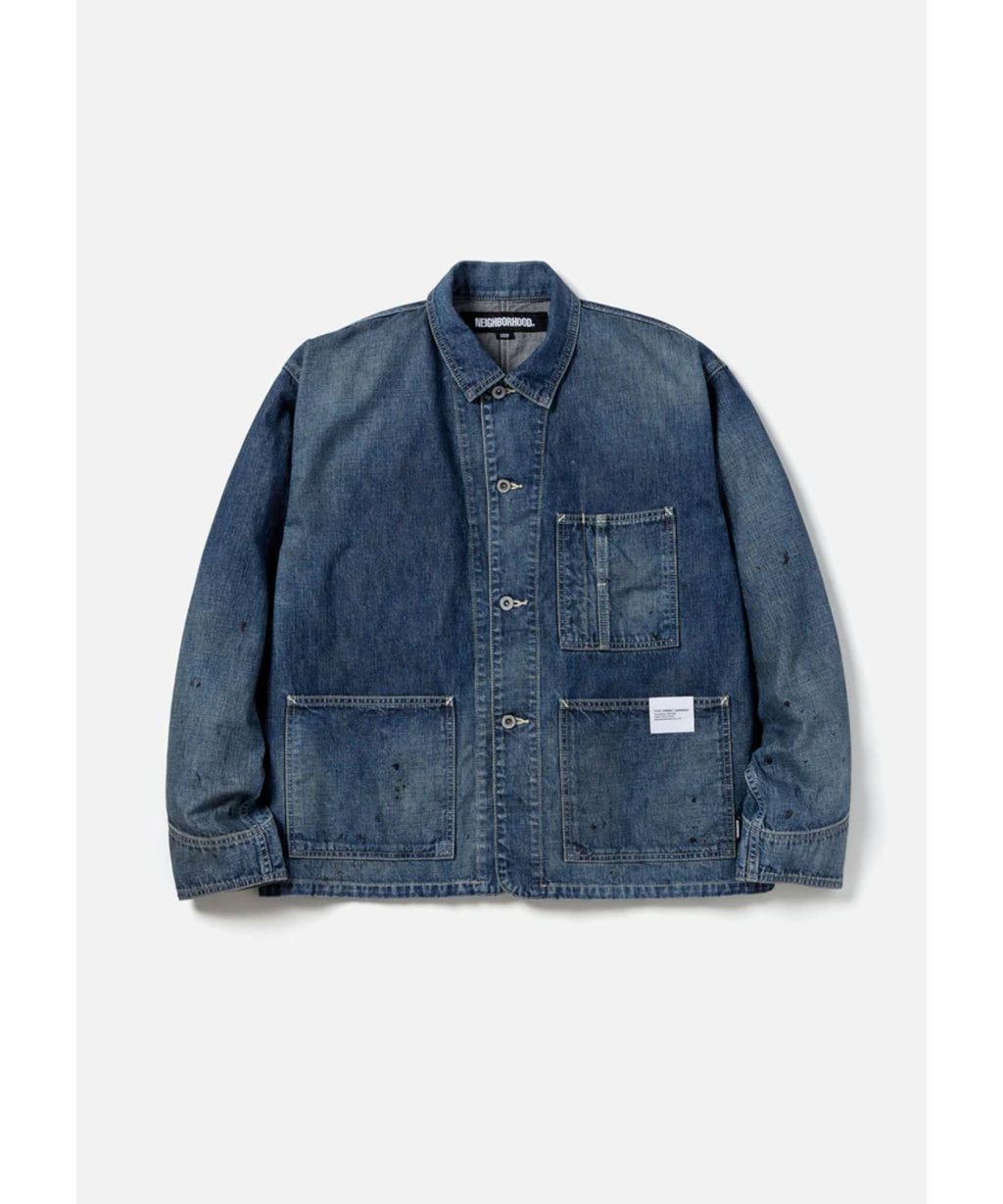 WASHED SHORT COVERALL JACKET - NEIGHBORHOOD (ネイバーフッド 