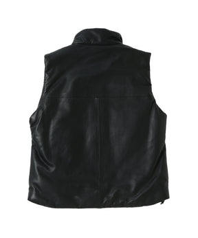 HIKER PUFF VEST SHEEP LEATHER