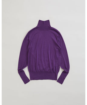 COTTON SILK HIGH NECK KNIT
