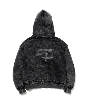 KANJI LOGO BORO ZIP HOODIE