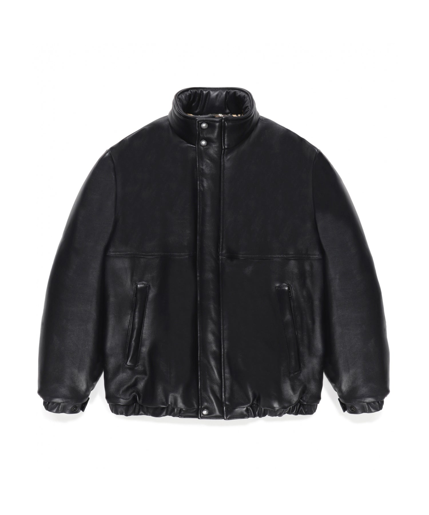 LEATHER PUFFER JACKET