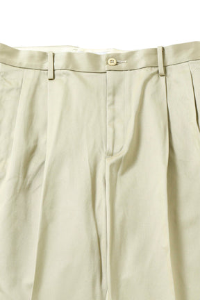 DOUBLE PLEATED CHINO TROUSERS