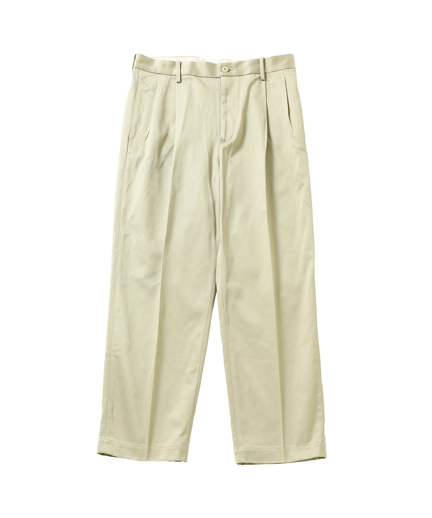 DOUBLE PLEATED CHINO TROUSERS