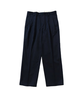 DOUBLE PLEATED CHINO TROUSERS