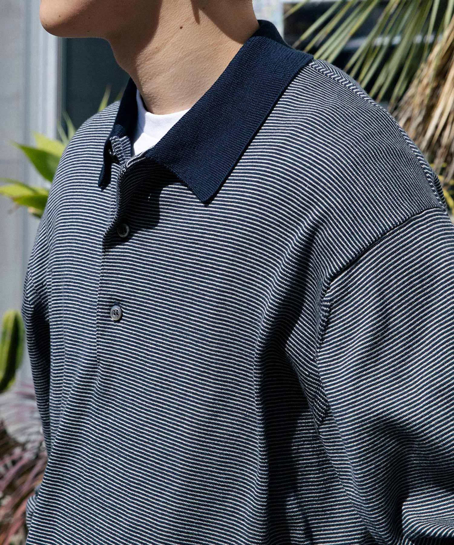 High Gauge L/S Striped Polo Shirts - A.PRESSE (アプレッセ) - tops ...