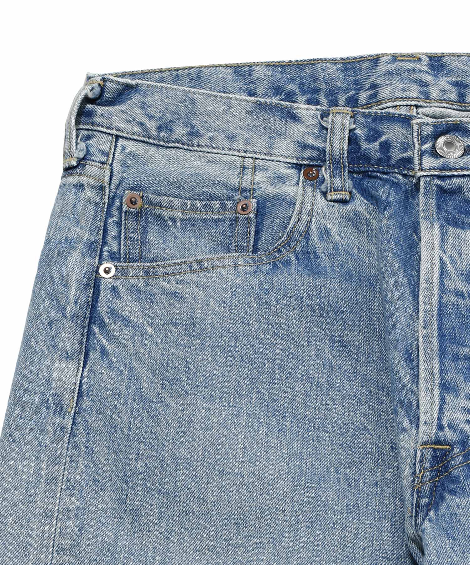 Washed Denim Pants