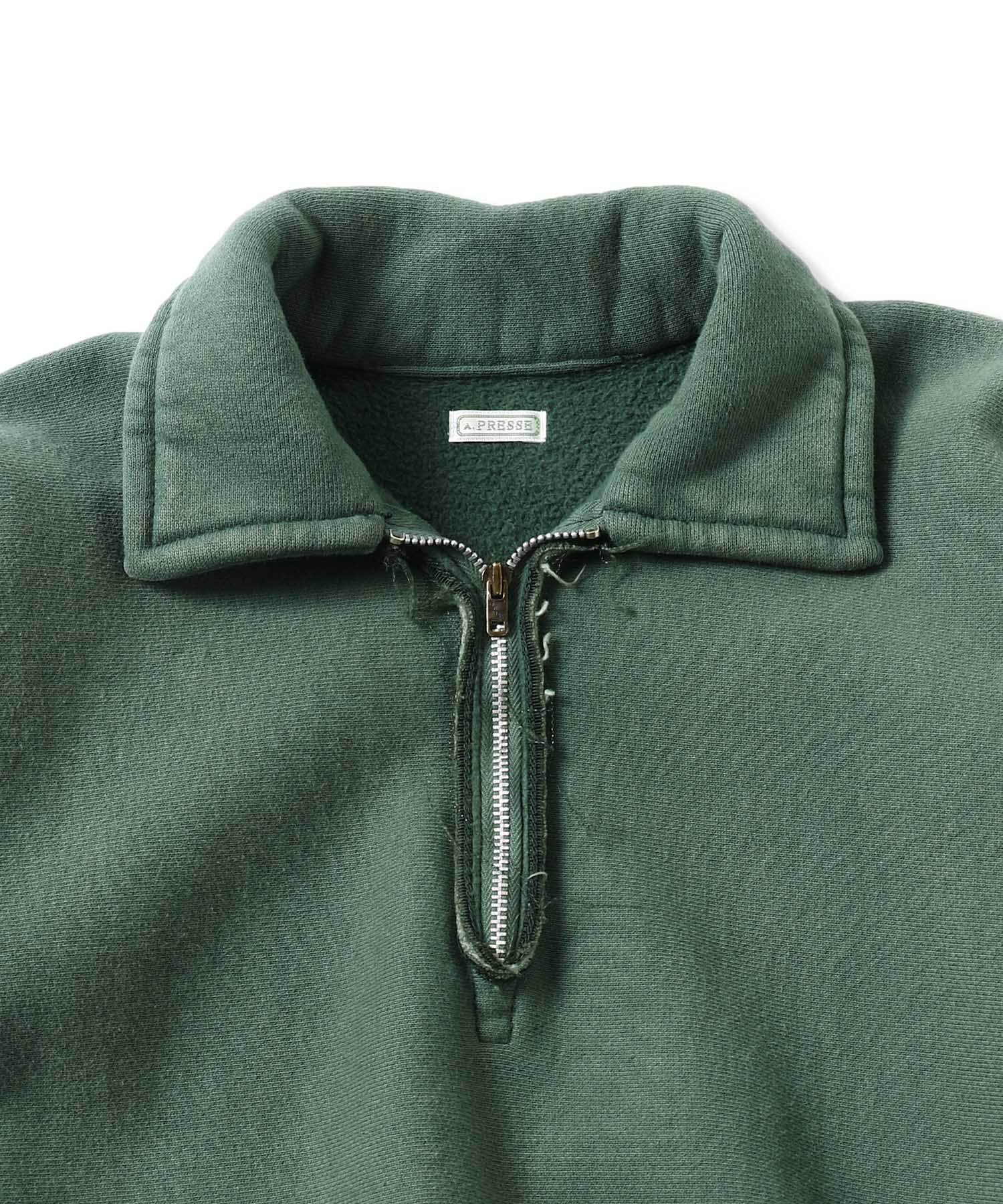Vintage Half Zip Sweat Shirt - A.PRESSE (アプレッセ) - tops 