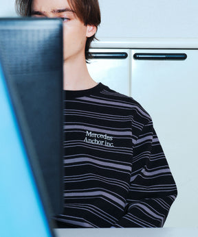 MULTI STRIPED L/S TEE