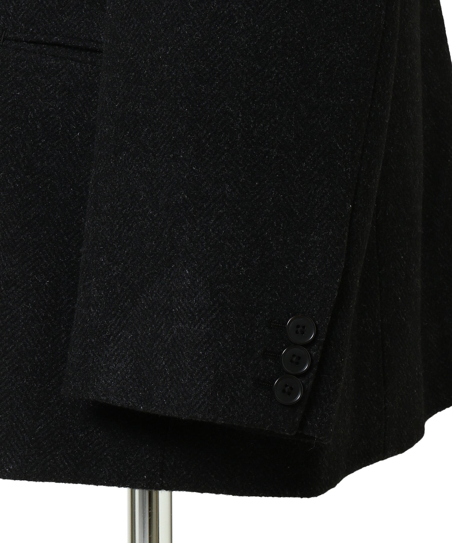 Silk Cashmere Tweed Collarless Jacket