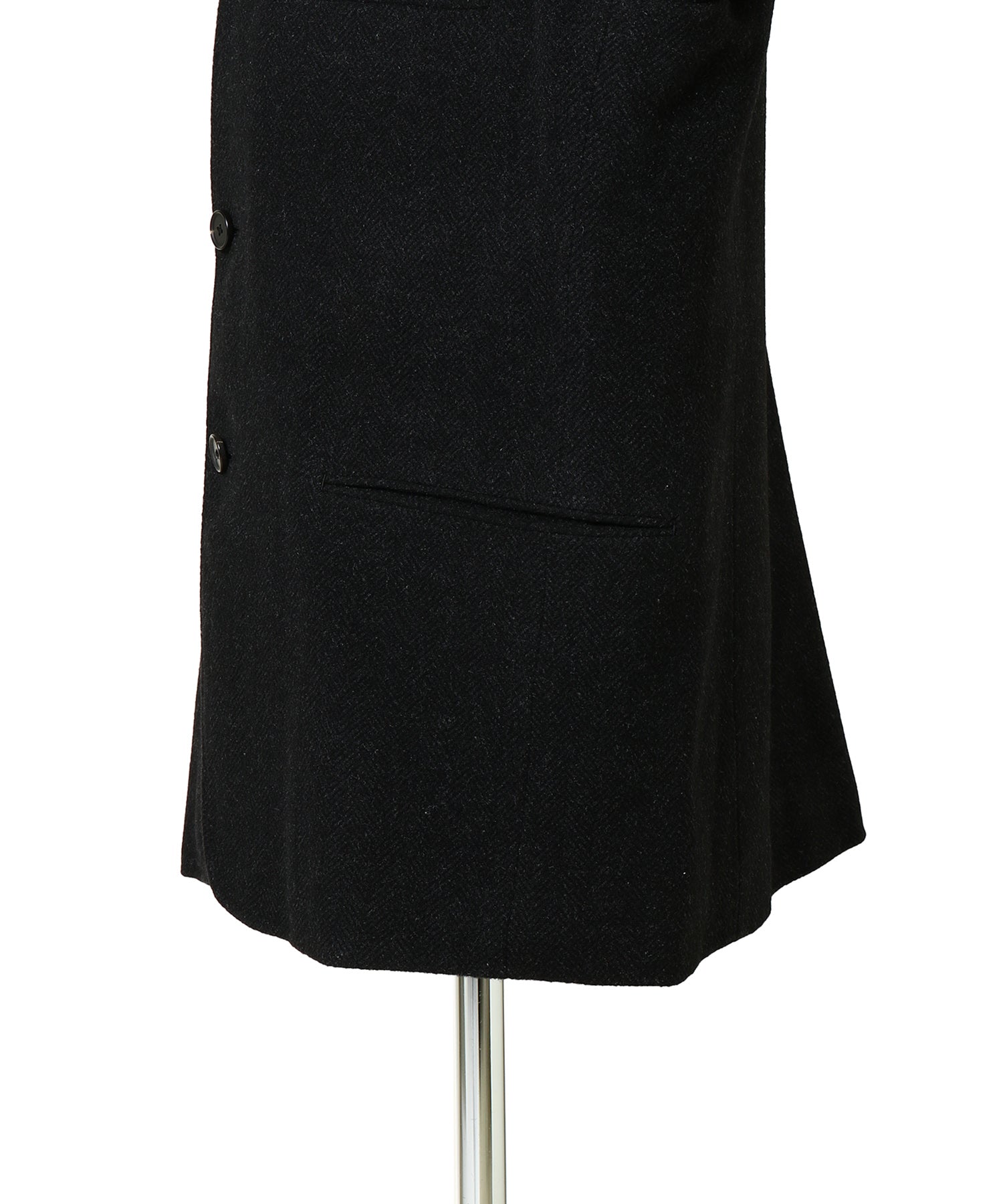 Silk Cashmere Tweed Collarless Jacket