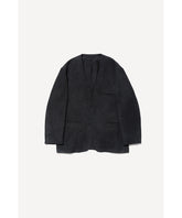 Silk Cashmere Tweed Collarless Jacket