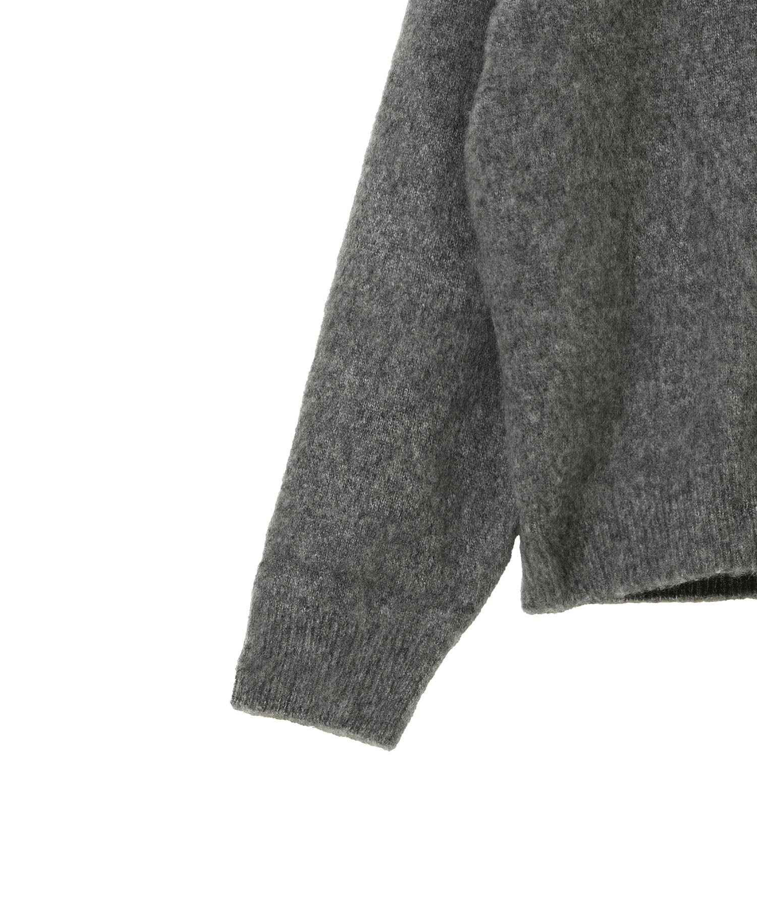 Cashmere Middle Gauge Henley Neck Sweater