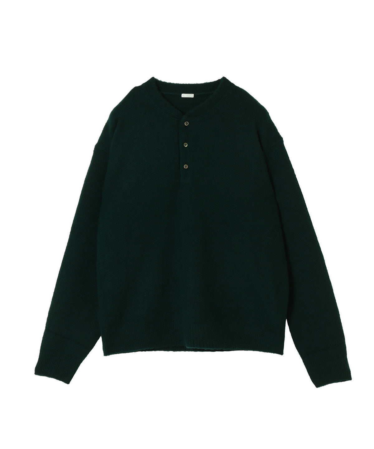Cashmere Middle Gauge Henley Neck Sweater