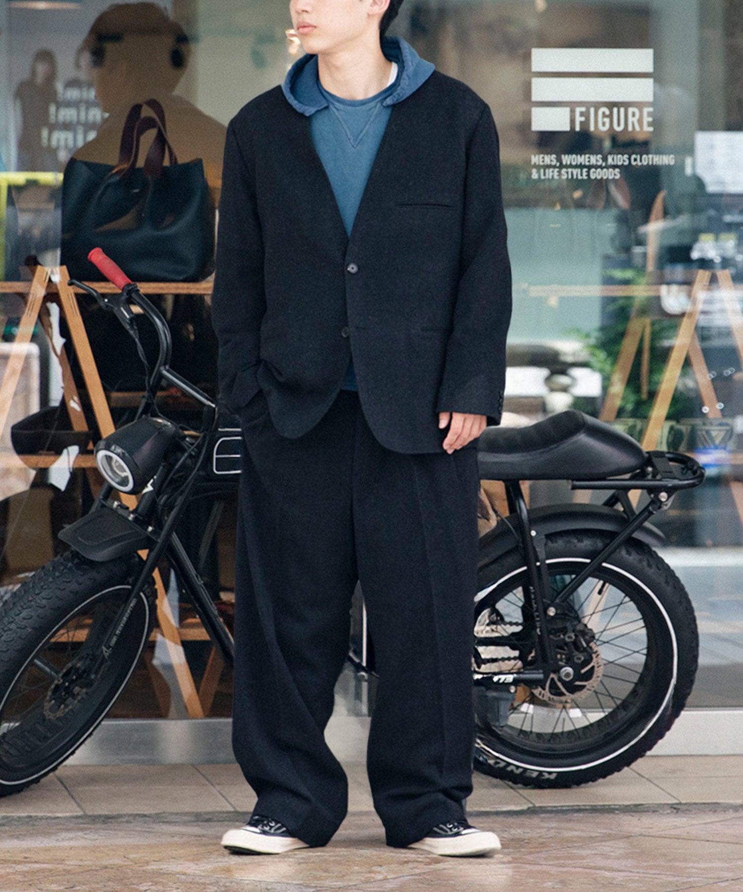 Silk Cashmere Tweed Wide Trousers