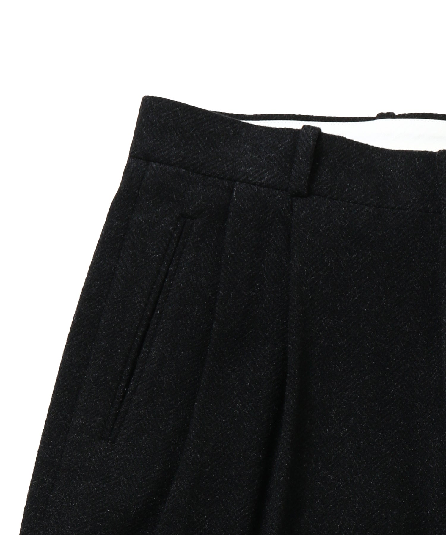 Silk Cashmere Tweed Wide Trousers