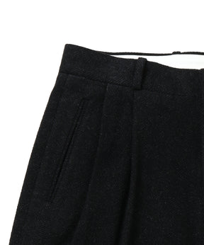 Silk Cashmere Tweed Wide Trousers