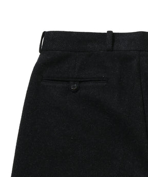 Silk Cashmere Tweed Wide Trousers