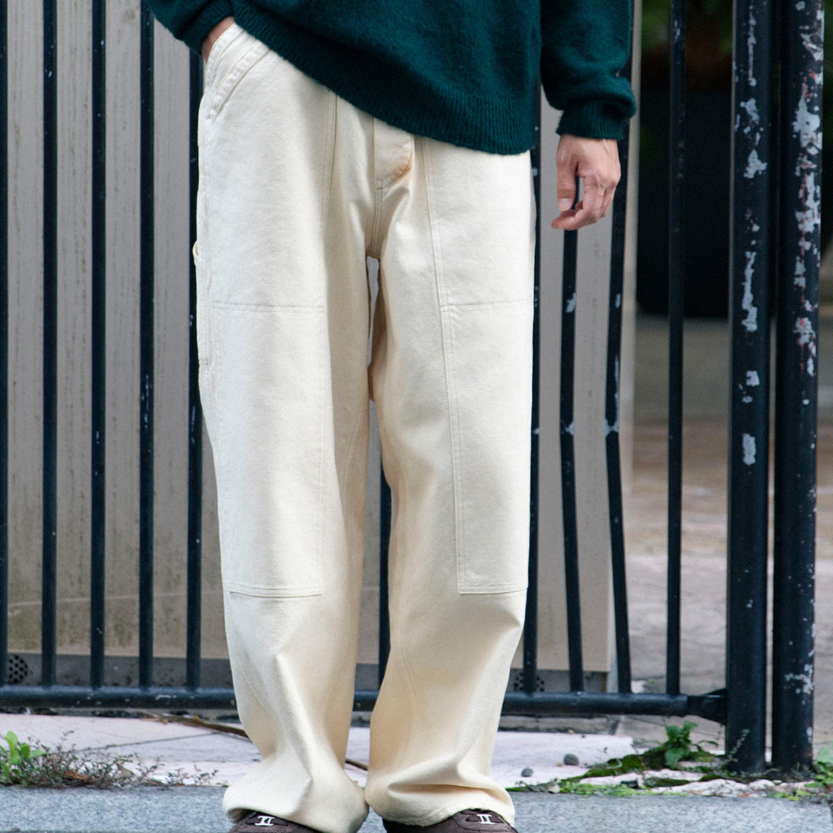 Vintage Silk Hemp Double Knee Pants - A.PRESSE (アプレッセ
