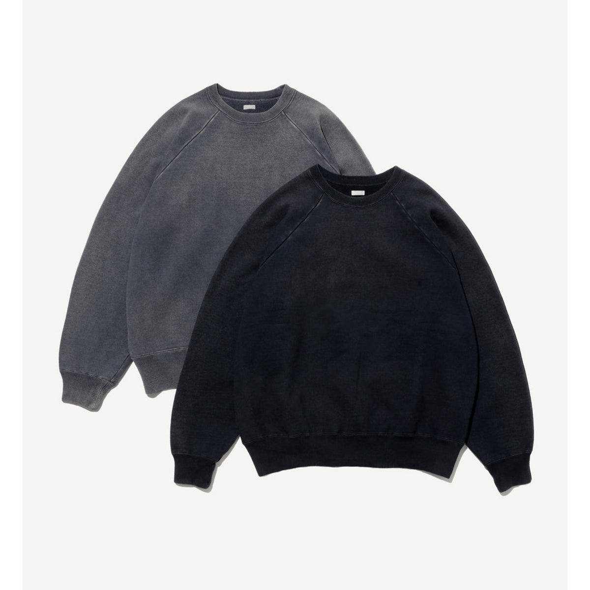 新品同様　a.presse アプレッセ　スウェット　ブラック　ラグラン 3 A．PRESSE(アプレッセ) Vintage Sweatshirtスウェット25SAP-05