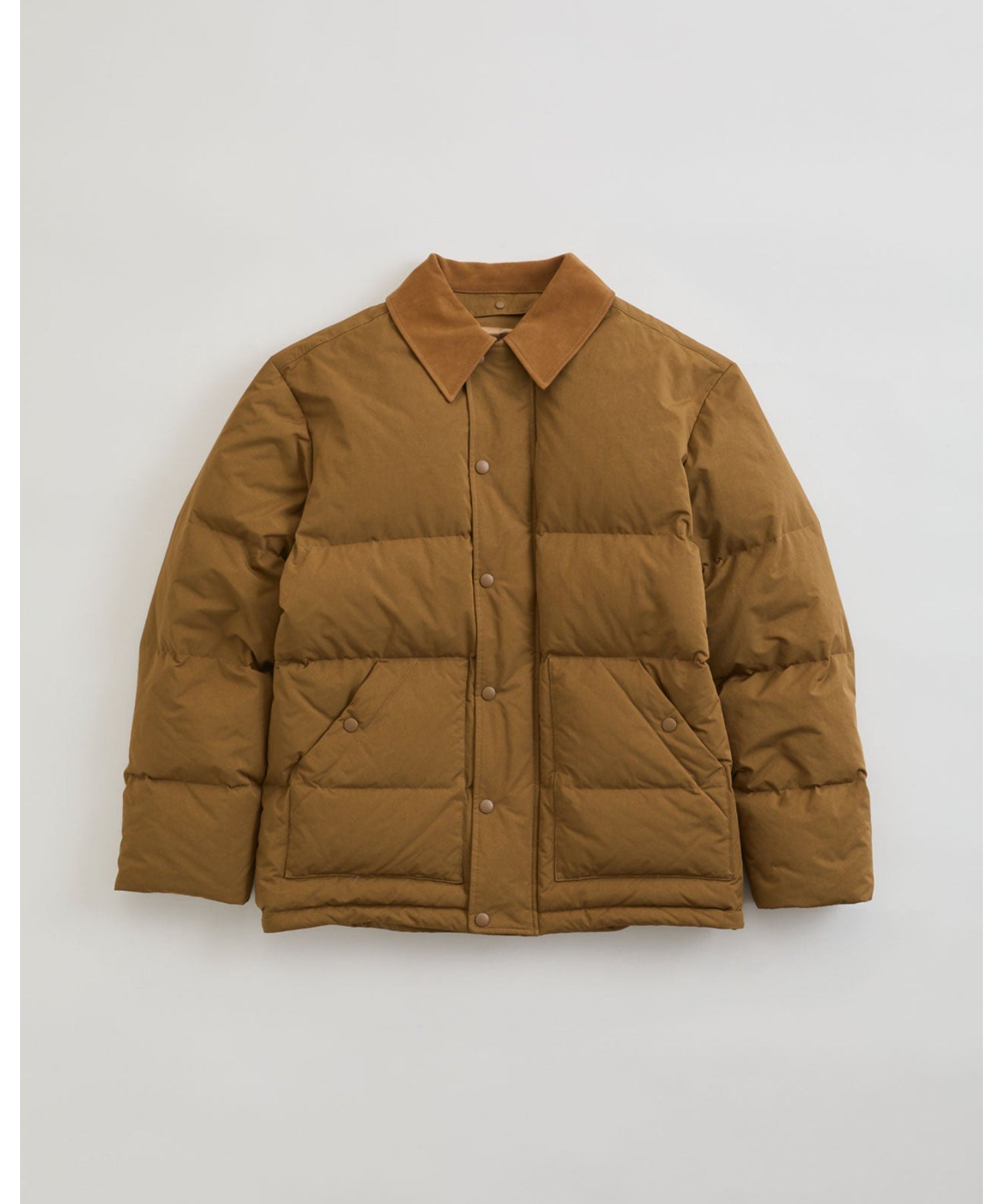 SUEDE COLLAR DOWN JACKET