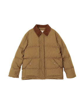SUEDE COLLAR DOWN JACKET